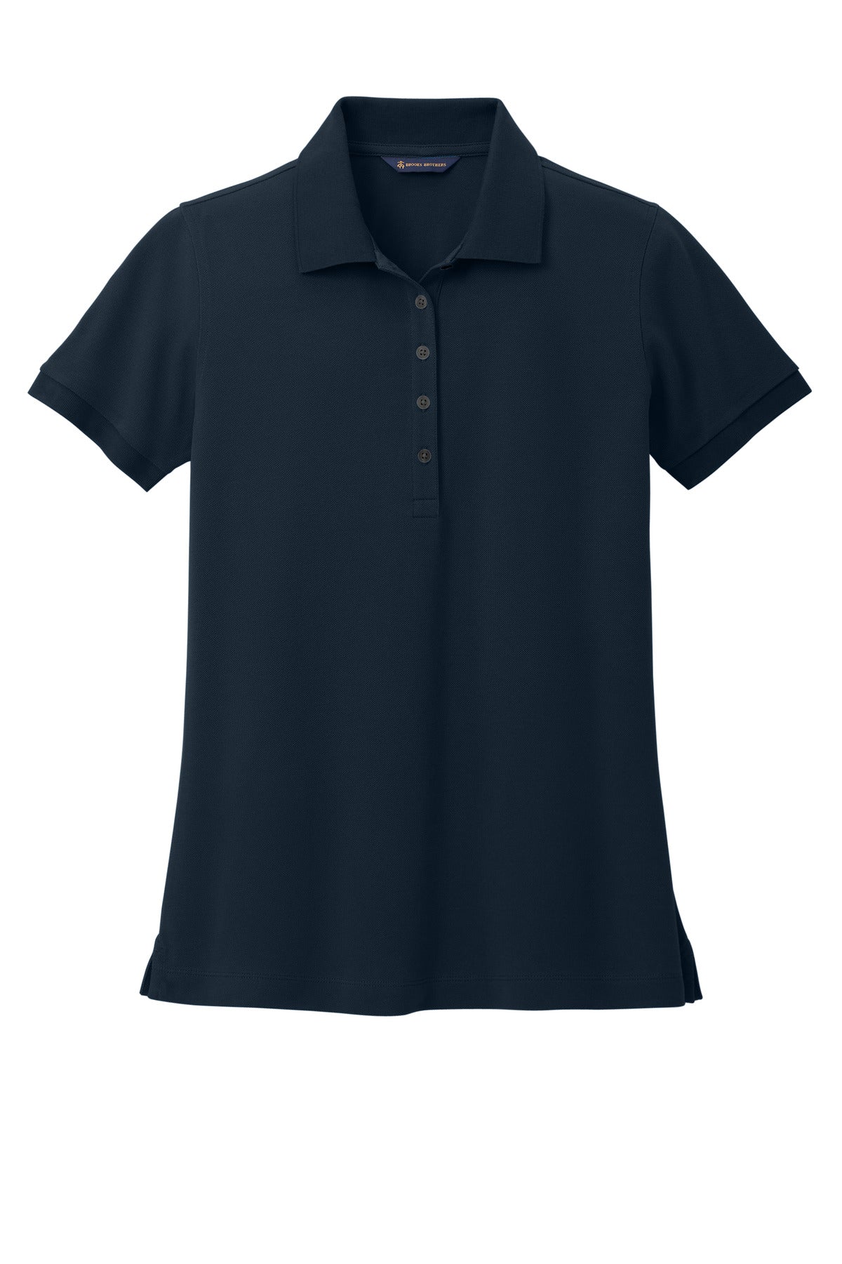 Front View of NavyBlazer Brooks Brothers Women's Pima Cotton Pique Polo BB18201