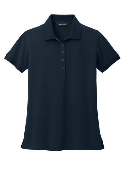 Front View of NavyBlazer Brooks Brothers Women's Pima Cotton Pique Polo BB18201