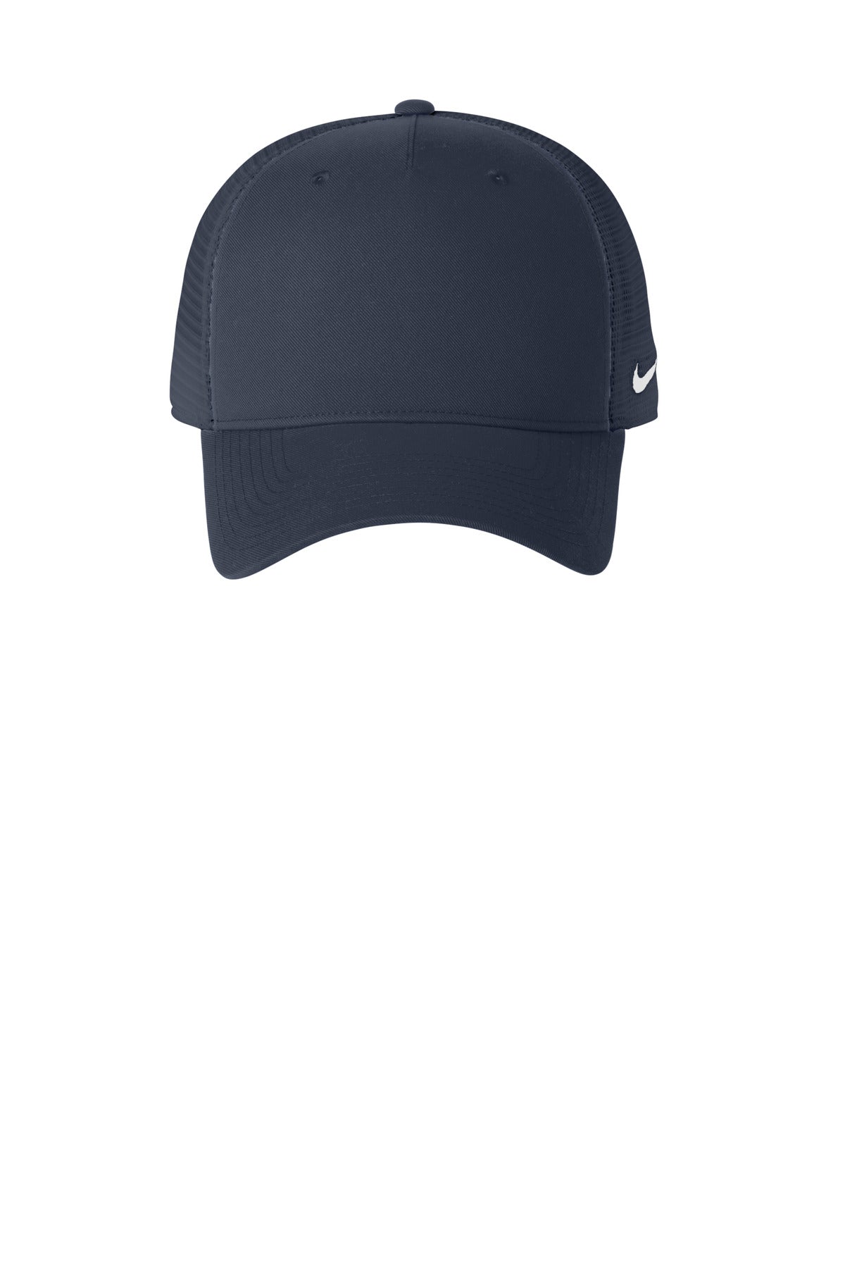 Front View of Navy/Navy Nike Snapback Mesh Trucker Cap NKFN9893