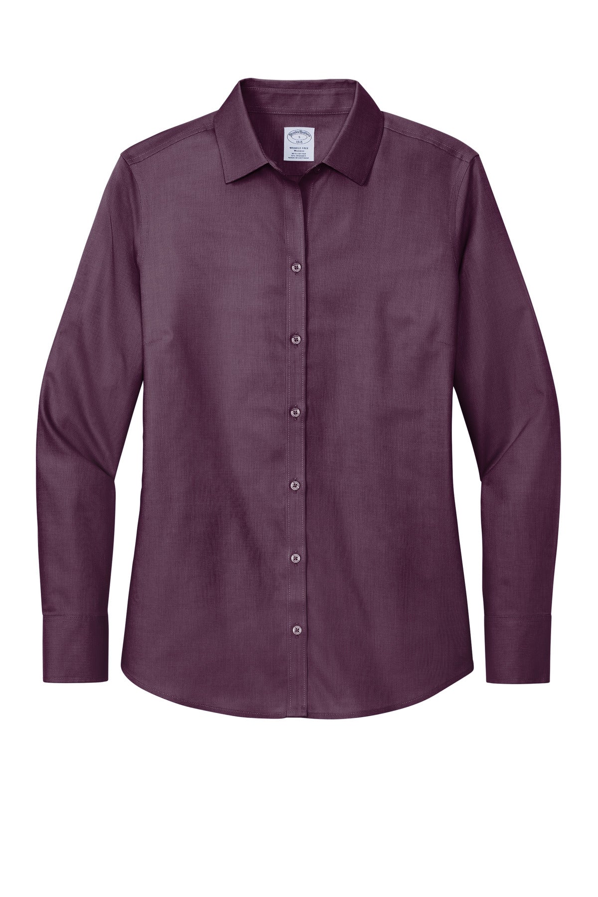 Front View of NBlr/VPort Brooks Brothers Women's Wrinkle-Free Stretch Nailhead Shirt BB18003