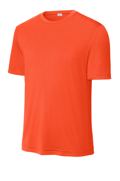 Front View of Neon Orange Sport-Tek Tall PosiCharge Competitor Tee. TST350