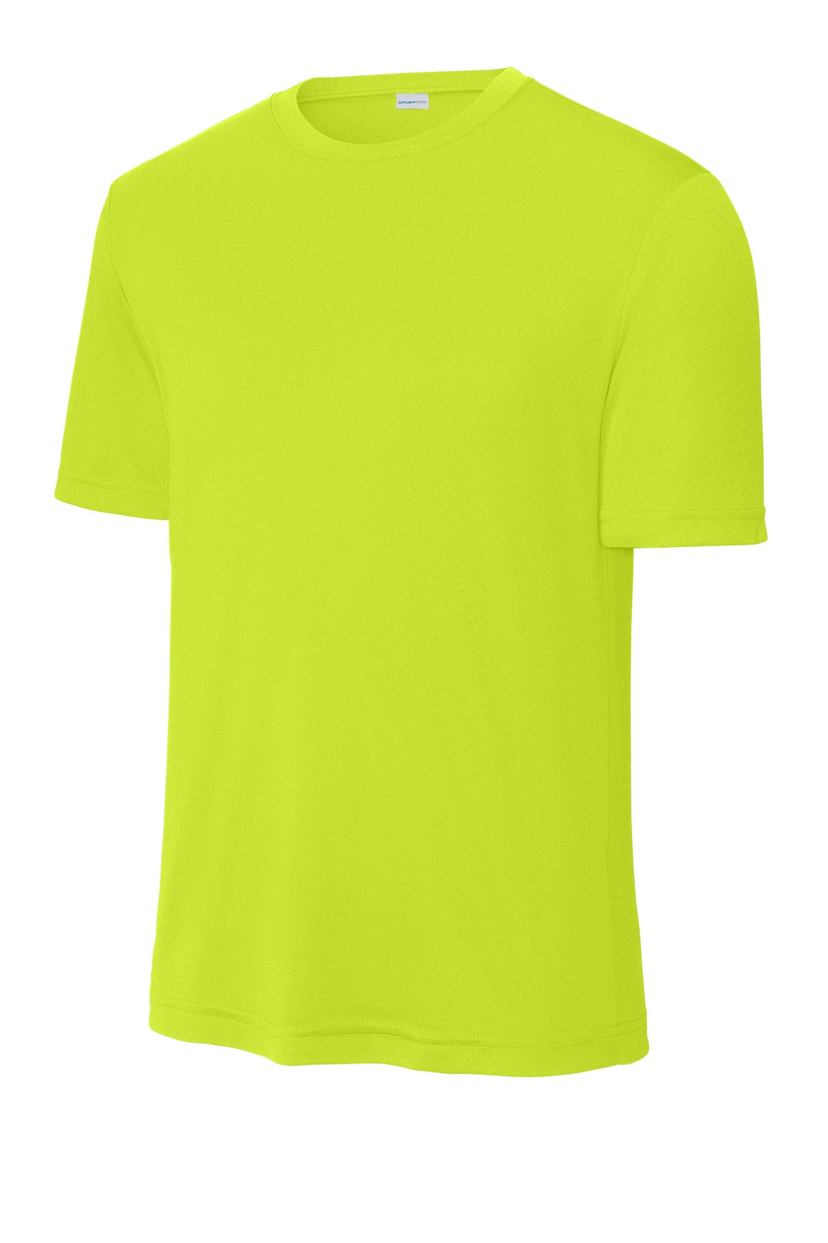 Front View of Neon Yellow Sport-Tek Tall PosiCharge Competitor Tee. TST350