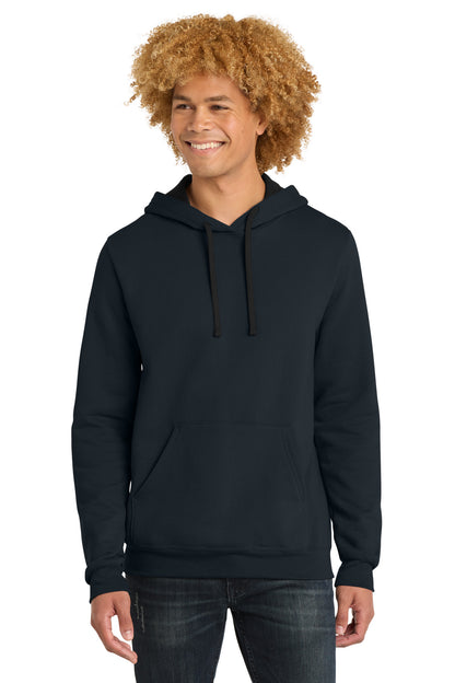 Front View of New Navy District The Concert Fleece Hoodie. DT810