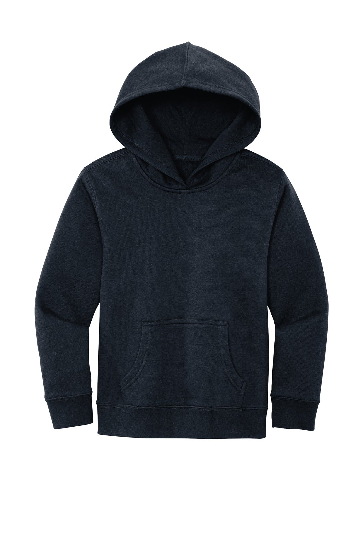 Front View of New Navy District Youth V.I.T. Fleece Hoodie DT6100Y