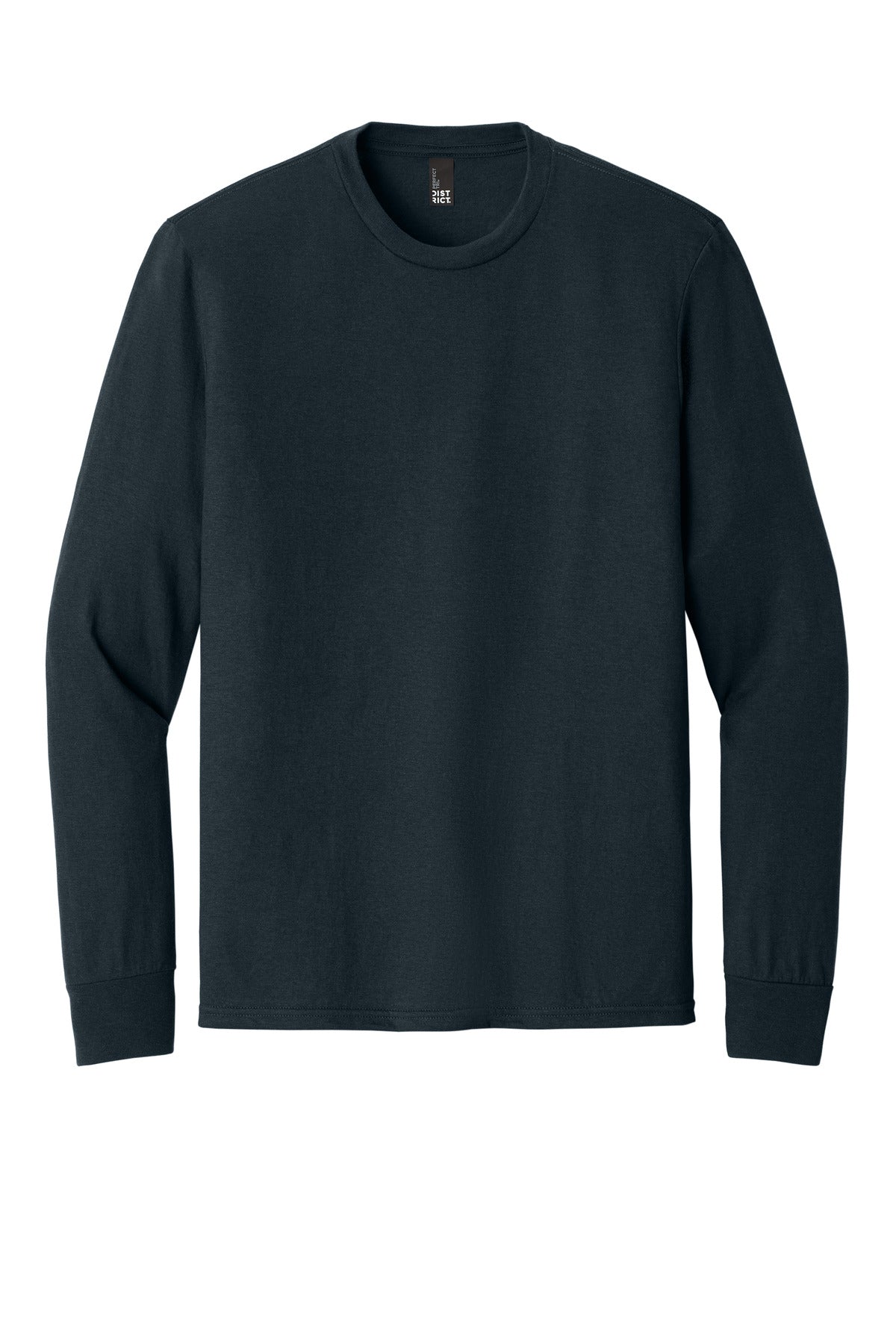 Front View of NewNavy District Perfect Tri Long Sleeve Tee . DM132