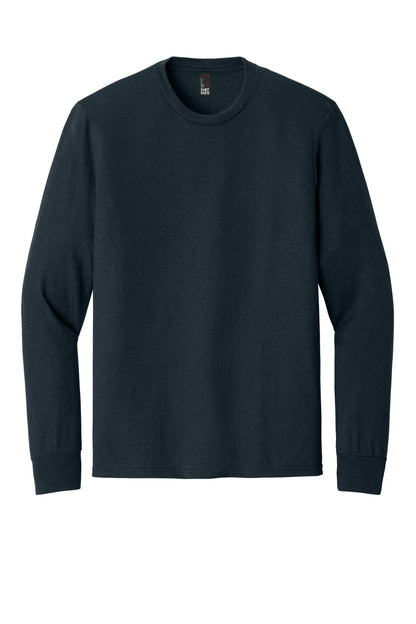Front View of NewNavy District Perfect Tri Long Sleeve Tee . DM132