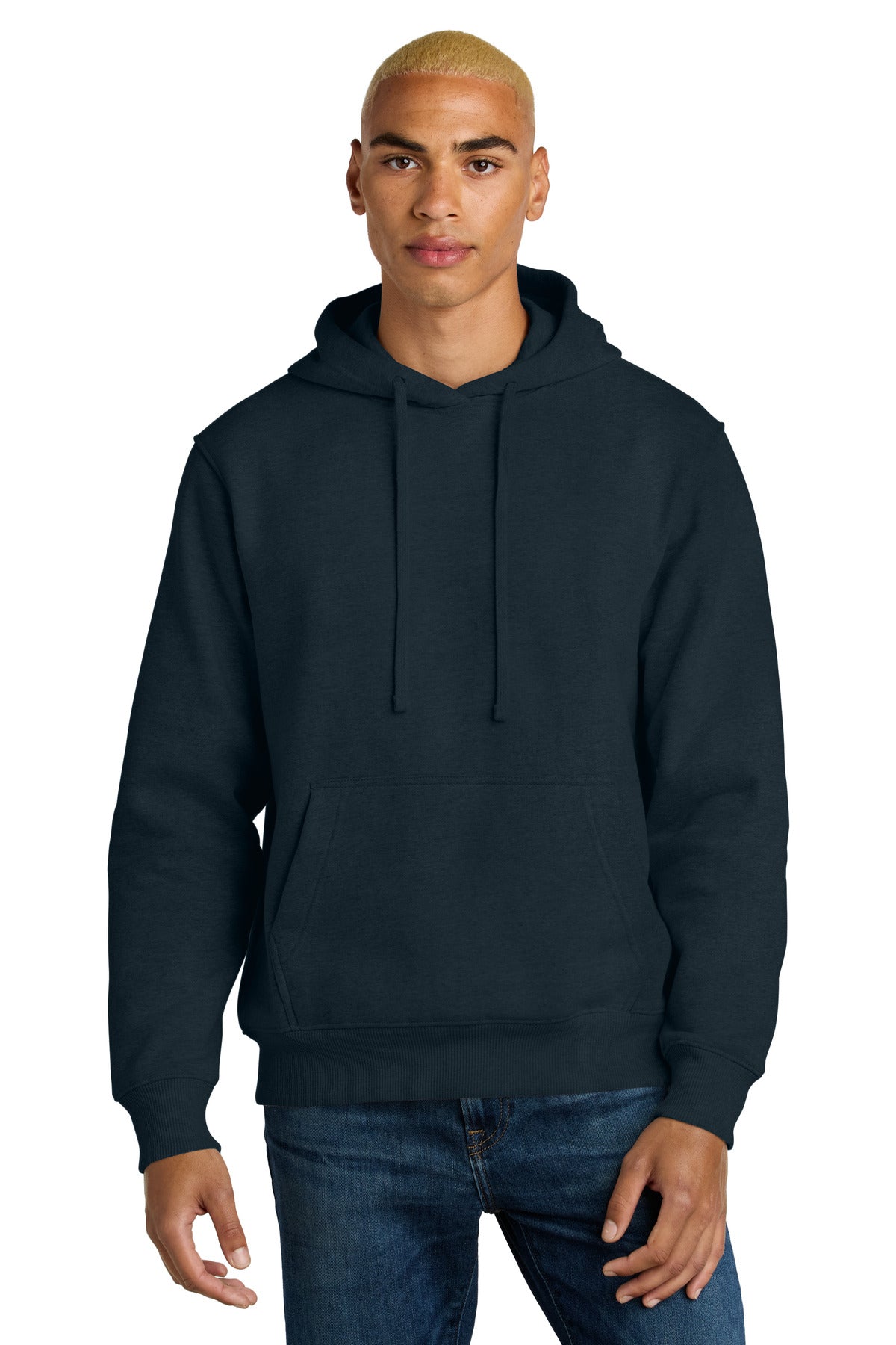Front View of NewNavy District V.I.T. Super Heavyweight Fleece Hoodie DT6600