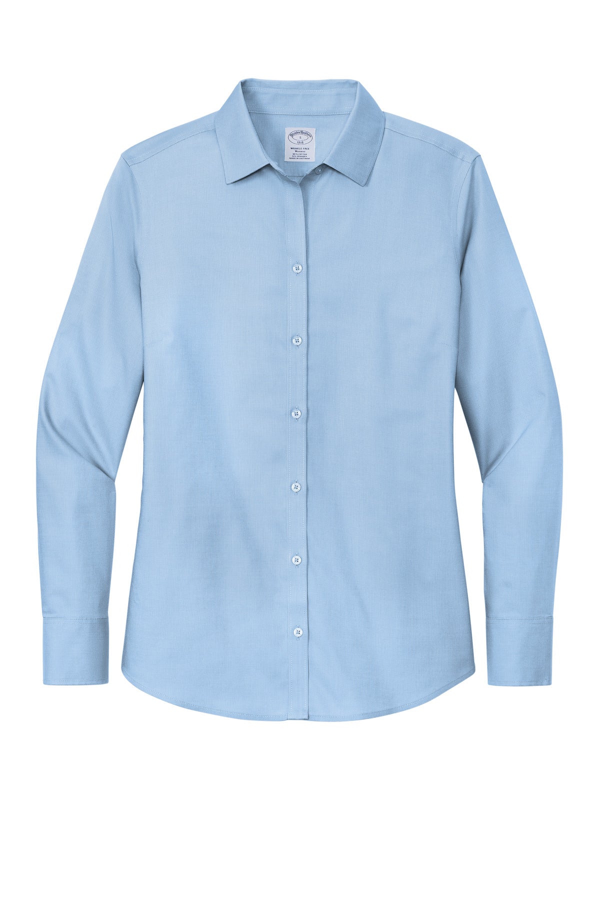 Front View of NewportBlu Brooks Brothers Women's Wrinkle-Free Stretch Nailhead Shirt BB18003