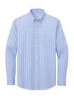 Front View of NewportBlu Brooks Brothers Wrinkle-Free Stretch Patterned Shirt BB18008