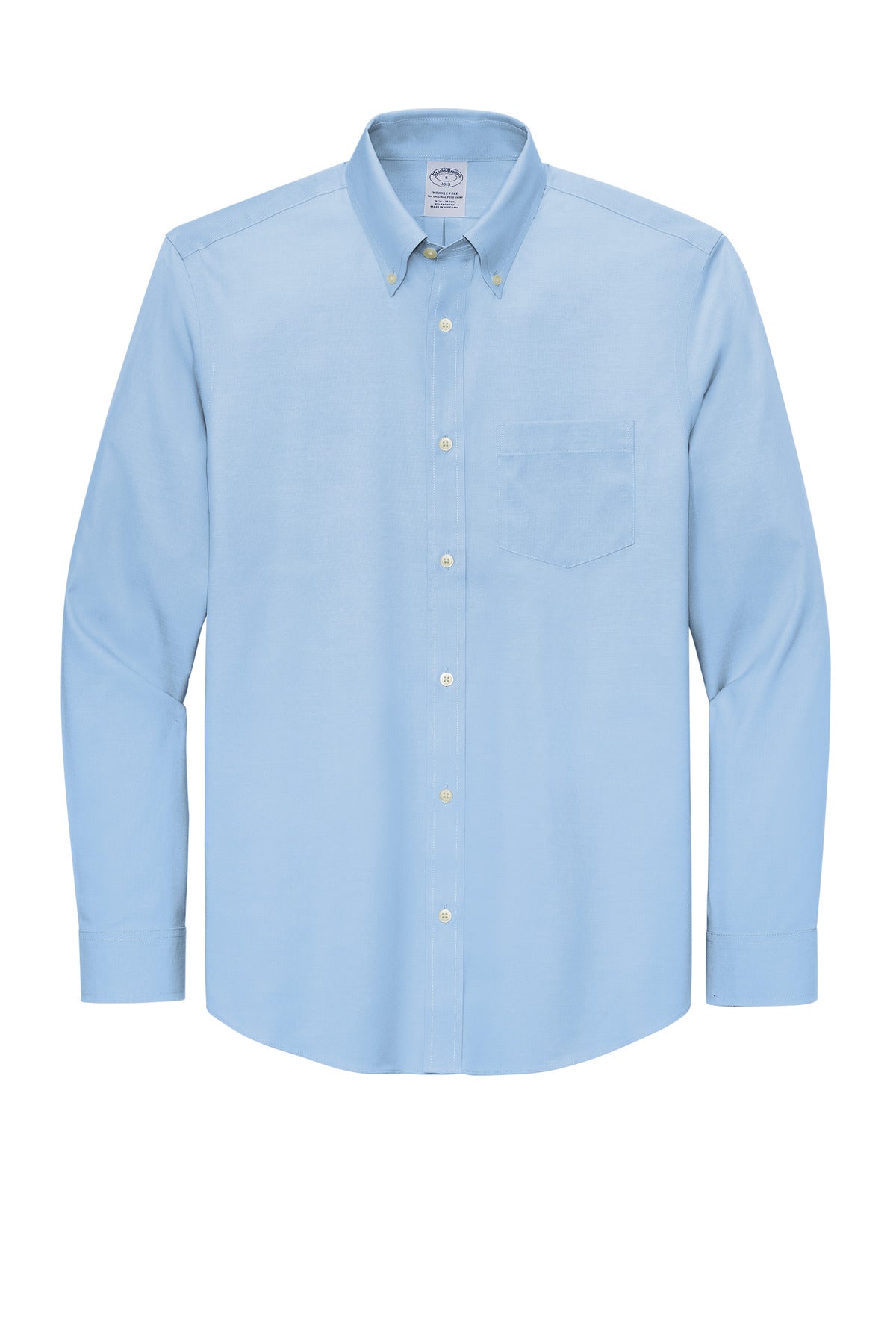 Front View of NewportBlu Brooks Brothers Wrinkle-Free Stretch Pinpoint Shirt BB18000