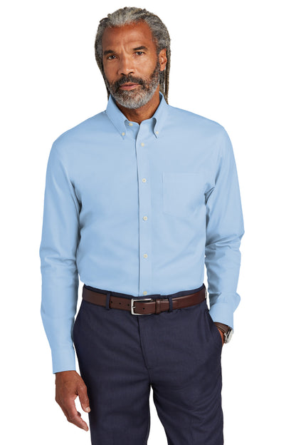 Front View of NewportBlu Brooks Brothers Wrinkle-Free Stretch Pinpoint Shirt BB18000