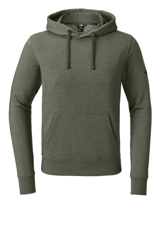 Front View of NewTpGrnHt The North Face Sleeve Logo Pullover Hoodie NF0A8AU0
