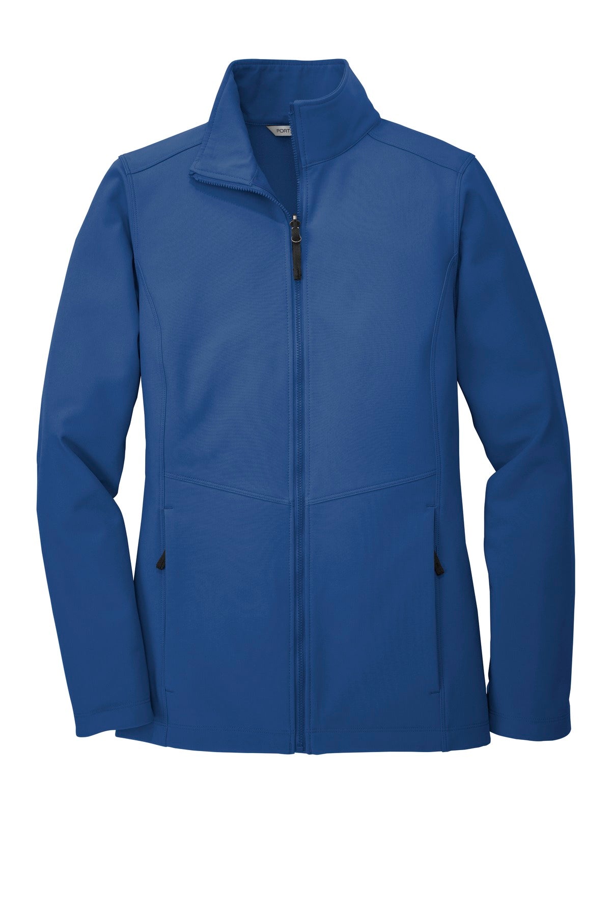 Front View of Night Sky Blue Port Authority Women's Collective Soft Shell Jacket. L901