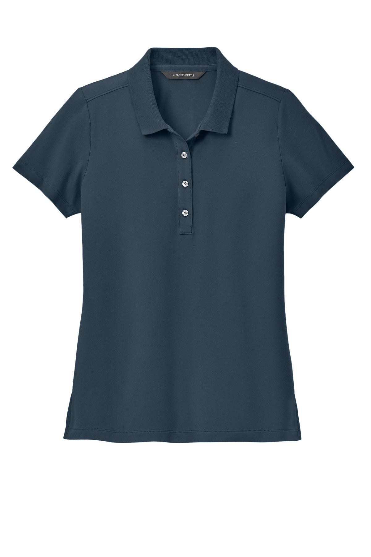 Front View of NightNavy Mercer+Mettle Women's Stretch Pique Polo MM1005