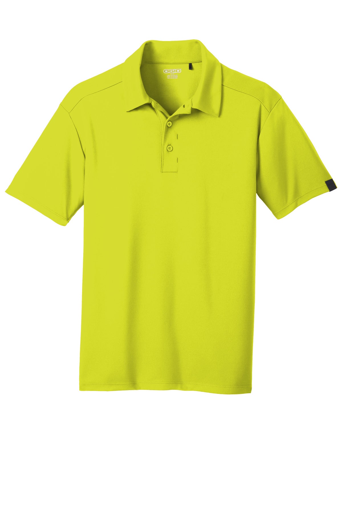 Front View of Nitro Yellow OGIO Framework Polo. OG125