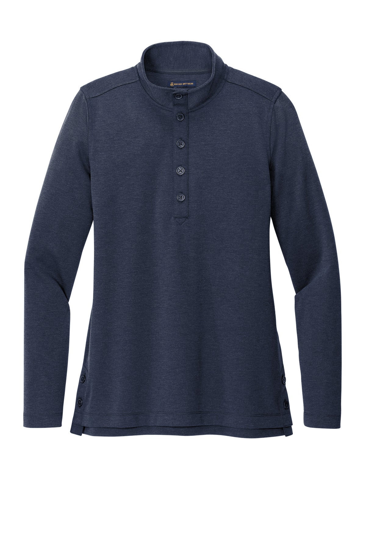Front View of NvBlazerHt Brooks Brothers Women's Mid-Layer Stretch 1/2-Button BB18203