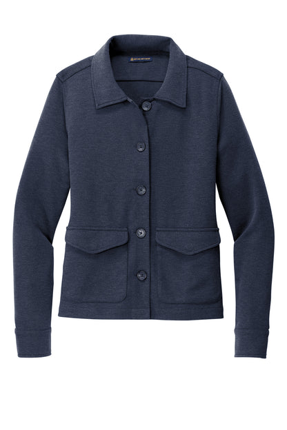 Front View of NvBlazerHt Brooks Brothers Women's Mid-Layer Stretch Button Jacket BB18205