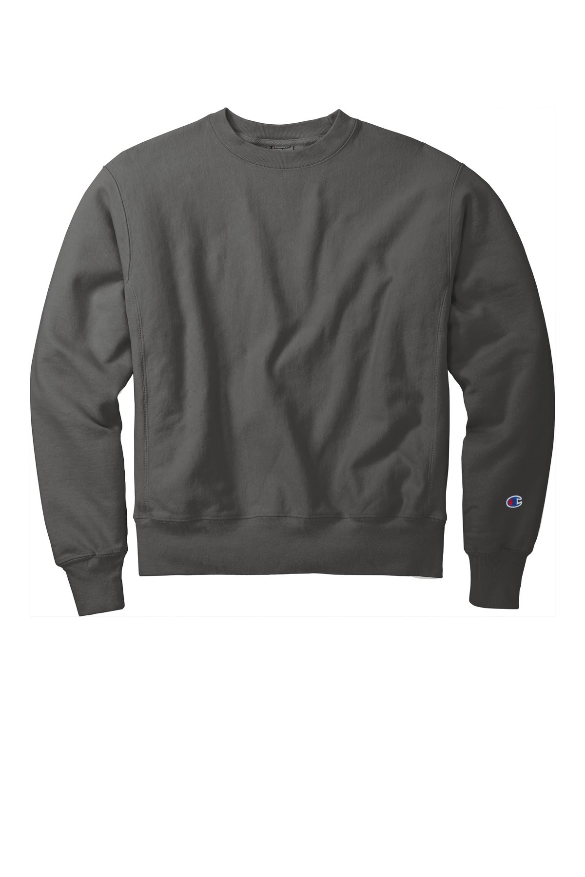 Front View of NwRailroad Champion Reverse Weave Garment-Dyed Crewneck Sweatshirt. GDS149