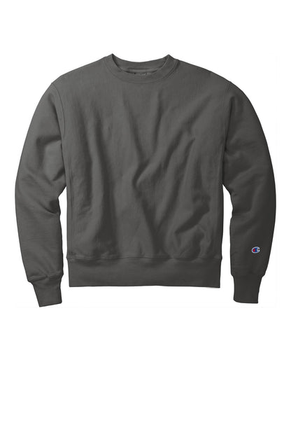 Front View of NwRailroad Champion Reverse Weave Garment-Dyed Crewneck Sweatshirt. GDS149