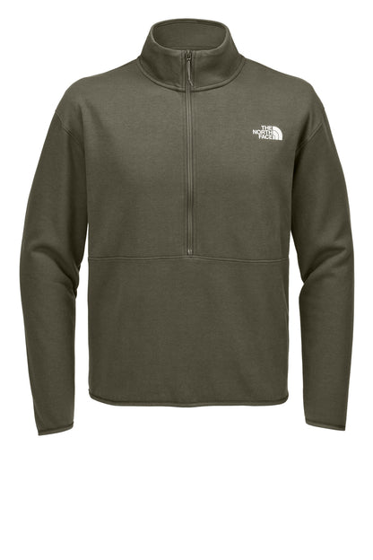 Front View of NwTaupeGn The North Face Double-Knit 1/2-Zip Fleece NF0A8C5G