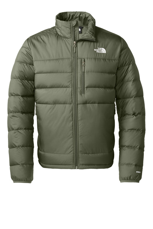 Front View of NwTaupeGn The North Face Down Hybrid Jacket NF0A7V4F