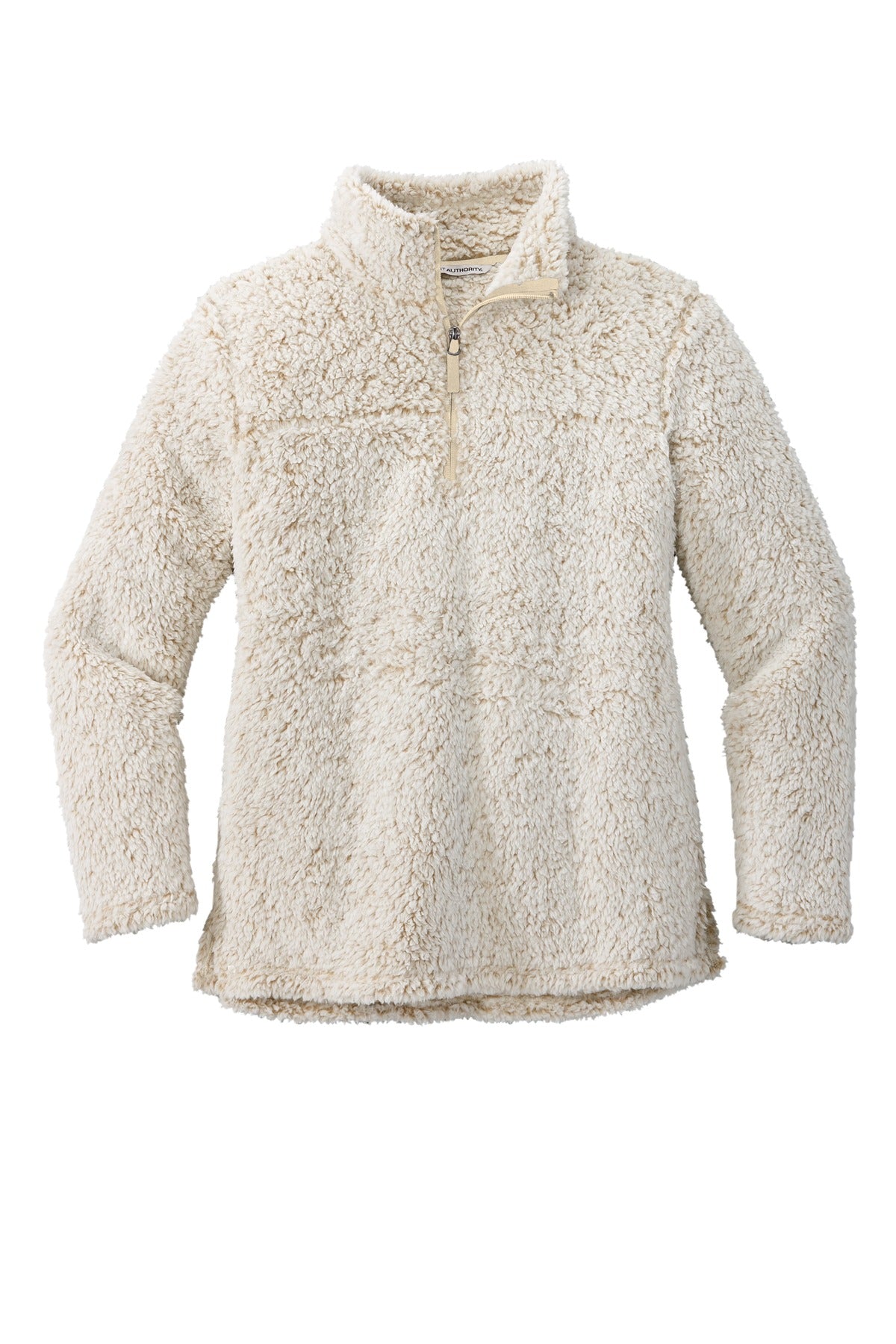 Front View of Oatmeal Hthr Port Authority Women's Cozy 1/4-Zip Fleece L130