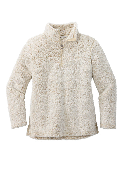 Front View of Oatmeal Hthr Port Authority Women's Cozy 1/4-Zip Fleece L130