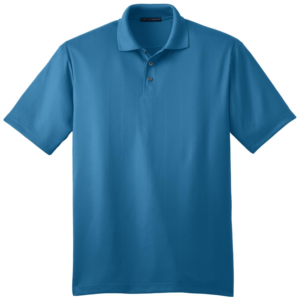 Front View of Ocean Blue Port Authority Performance Fine Jacquard Polo. K528