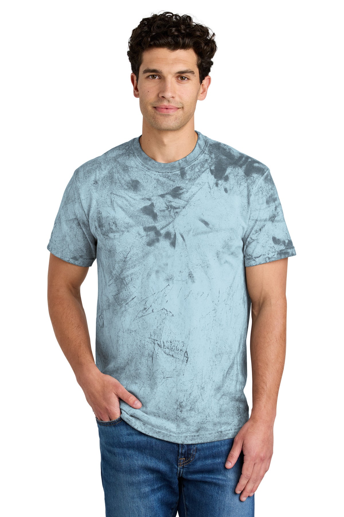 Front View of Ocean Comfort Colors Heavyweight Color Blast Tee 1745