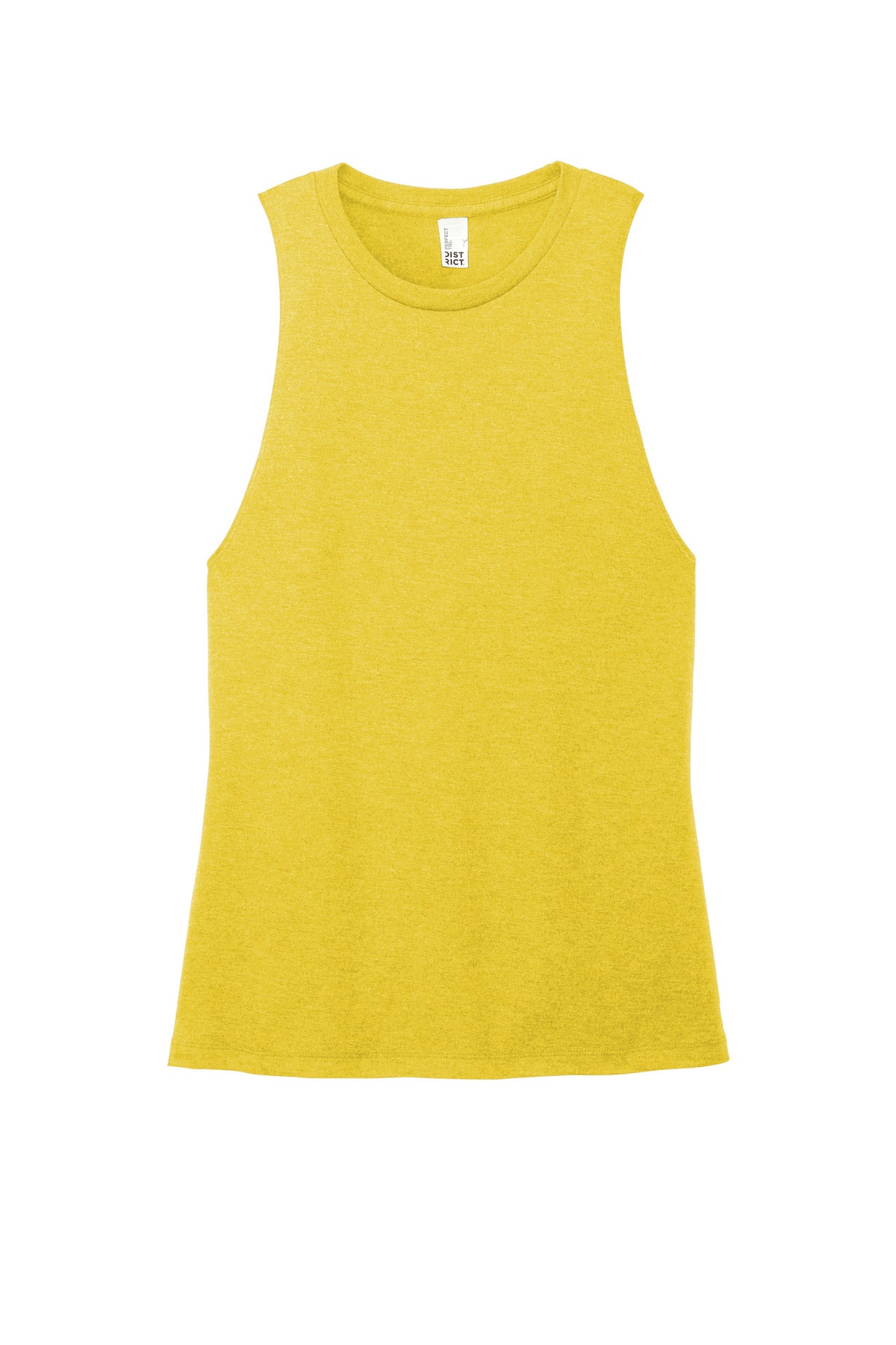 Front View of OchreYlwHr District Women's Perfect Tri Muscle Tank DT153
