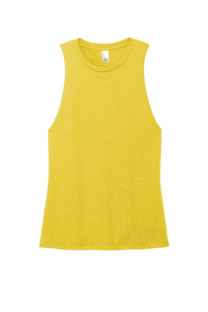 Front View of OchreYlwHr District Women's Perfect Tri Muscle Tank DT153