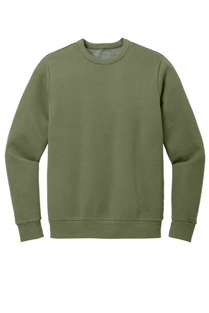 Front View of OlvDrabGn District Wash Fleece Crew DT2204