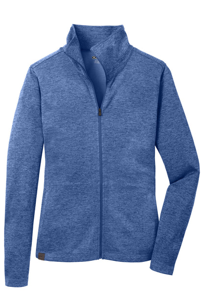Front View of Optic Blue OGIO Women's Pixel Full-Zip. LOG203