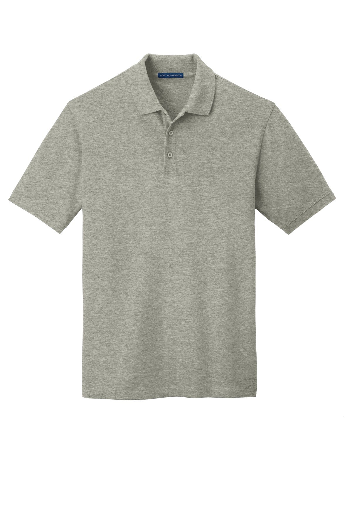 Front View of Oxford Heather Port Authority EZCotton Polo. K8000