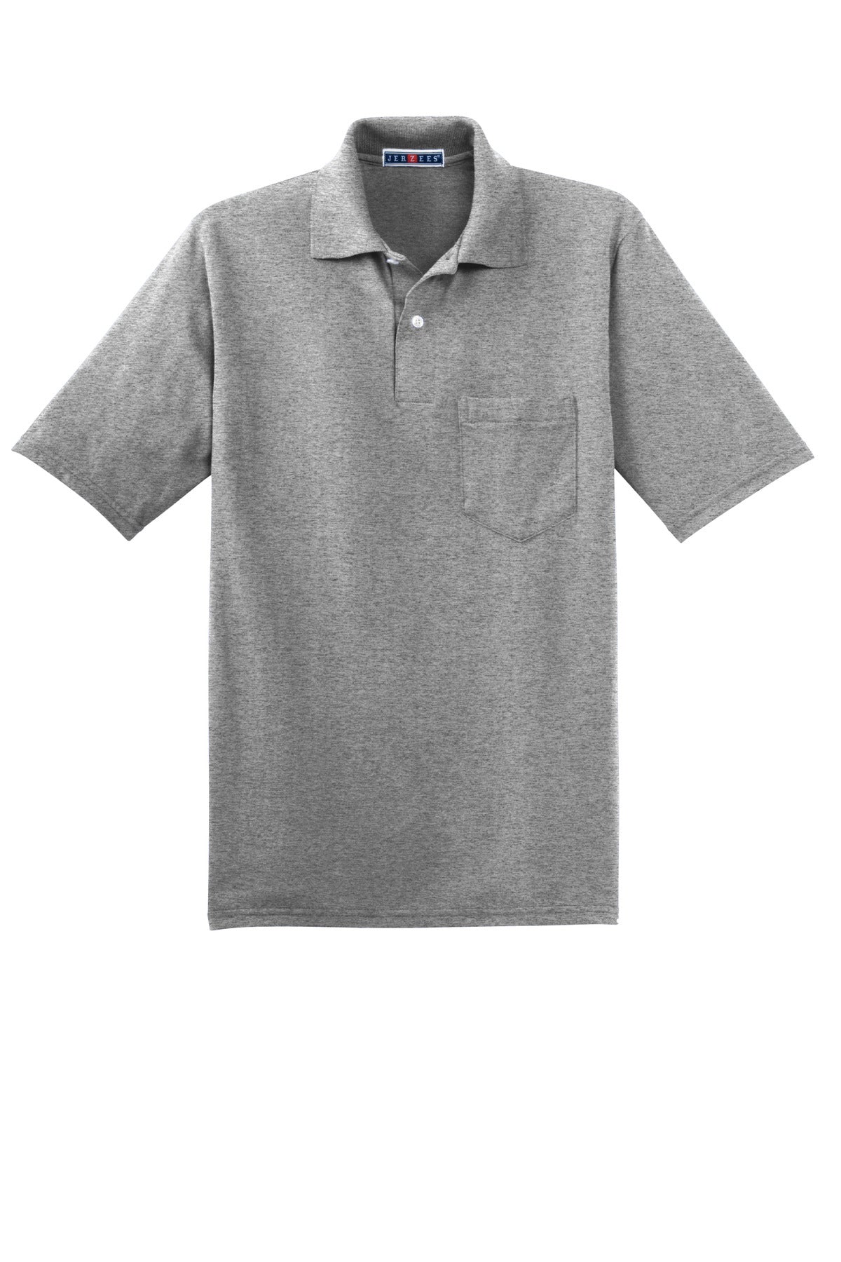 Front View of Oxford Jerzees Dri-Power Pocket Sport Shirt. 436MP