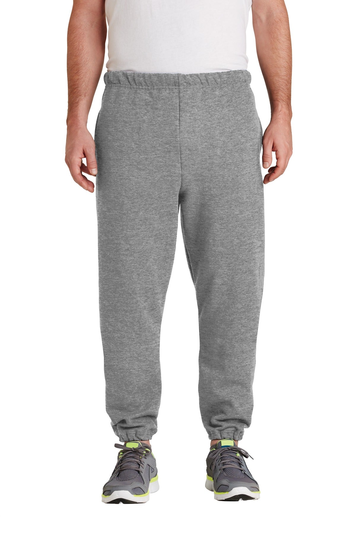 Front View of Oxford Jerzees Super Sweats NuBlend - Sweatpant with Pockets. 4850MP