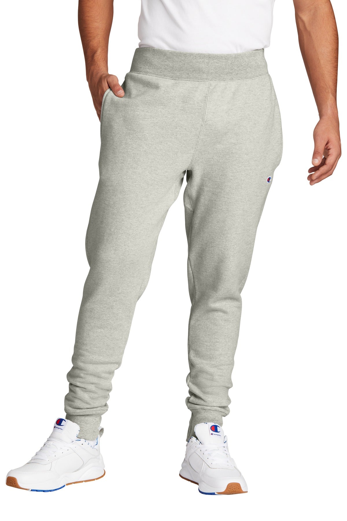Front View of OxfordGrey Champion Reverse Weave Jogger RW25
