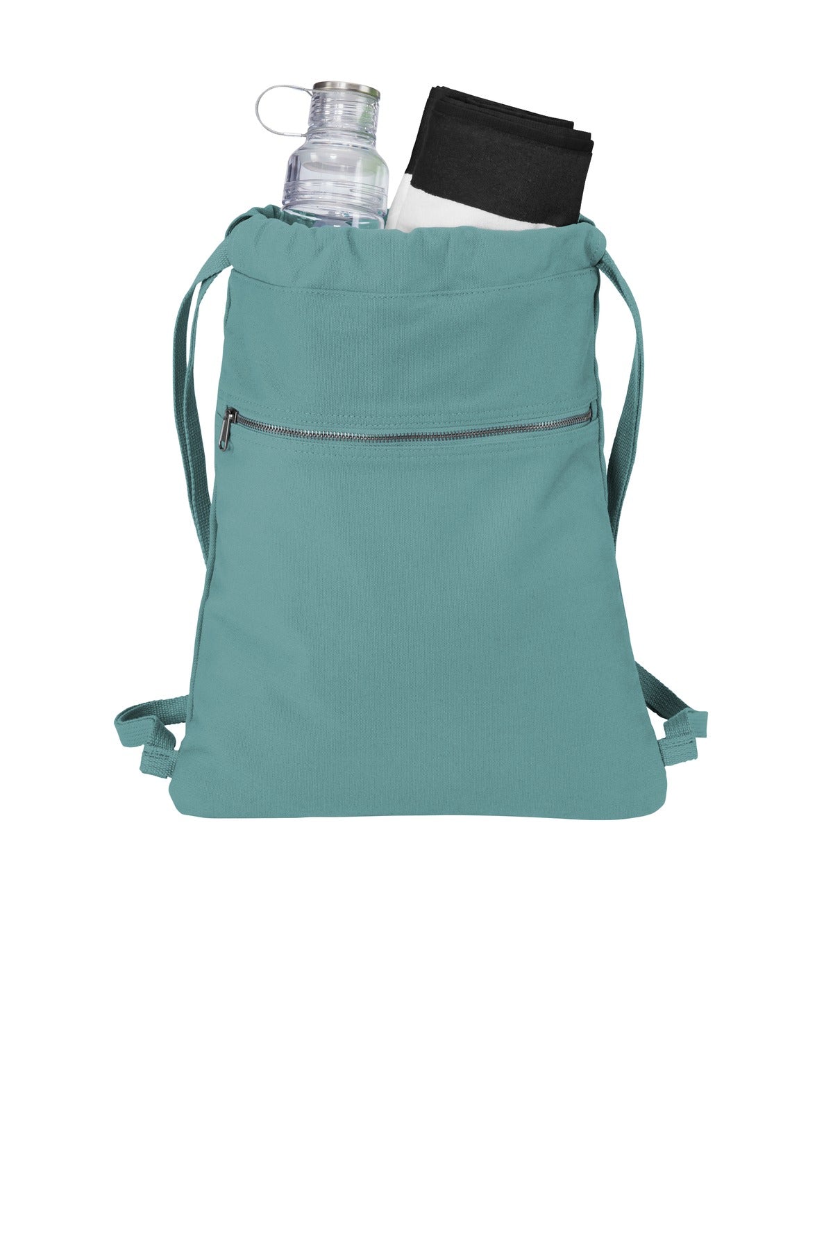 Front View of Peacock Port Authority Beach Wash Cinch Pack. BG621