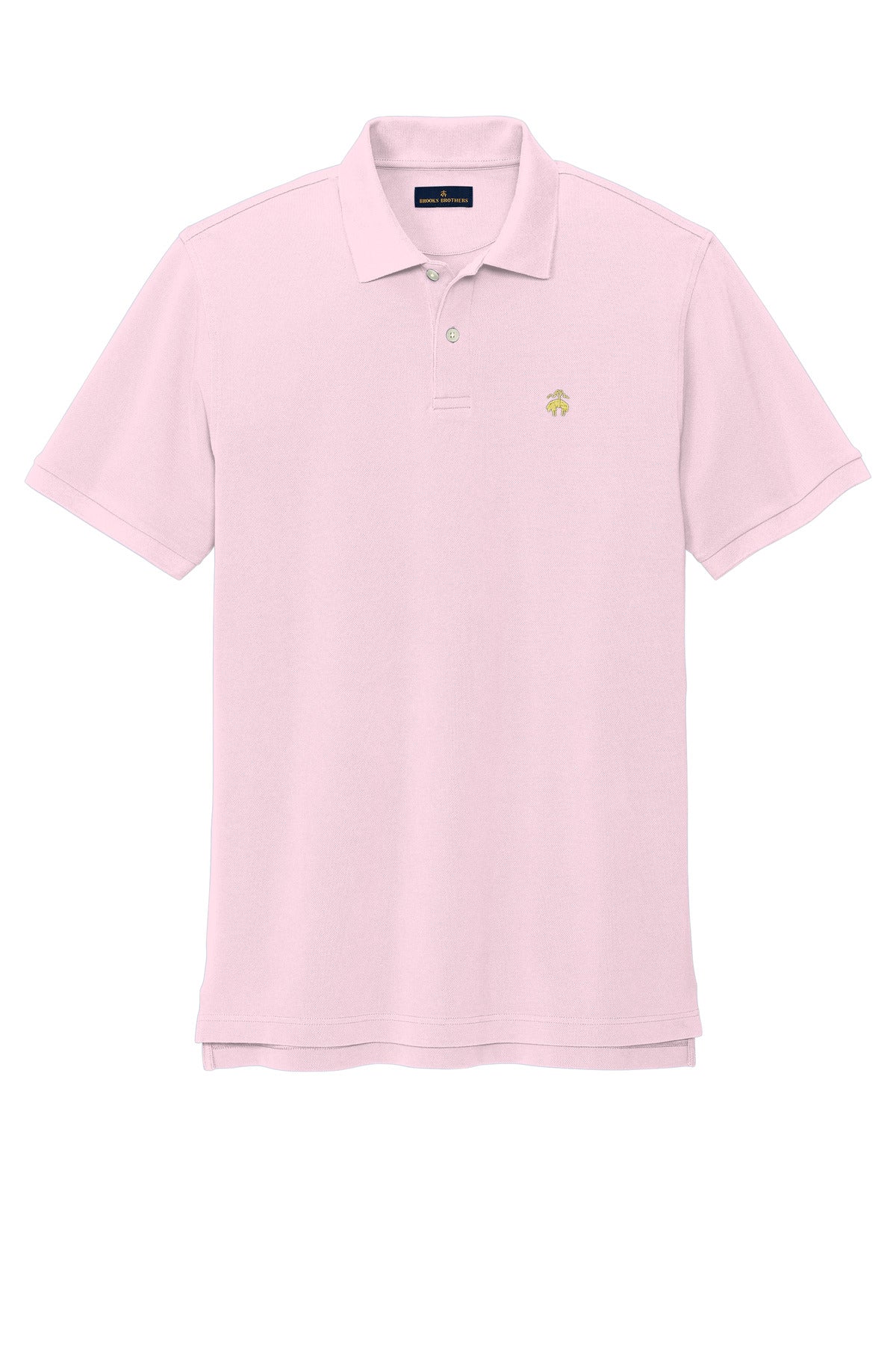 Front View of PearlPink Brooks Brothers Pima Cotton Pique Polo BB18200