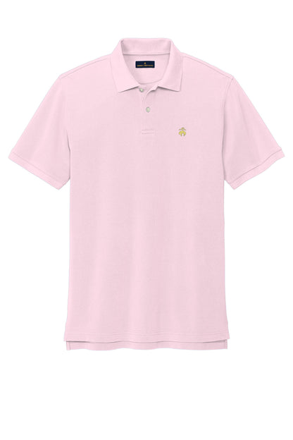 Front View of PearlPink Brooks Brothers Pima Cotton Pique Polo BB18200