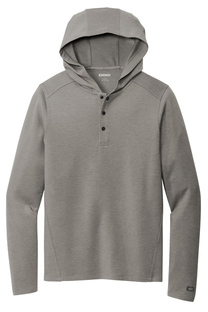 Front View of PetrolGHt OGIO Luuma Flex Hooded Henley OG826