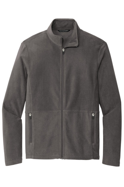 Front View of Pewter Port Authority Accord Microfleece Jacket F151