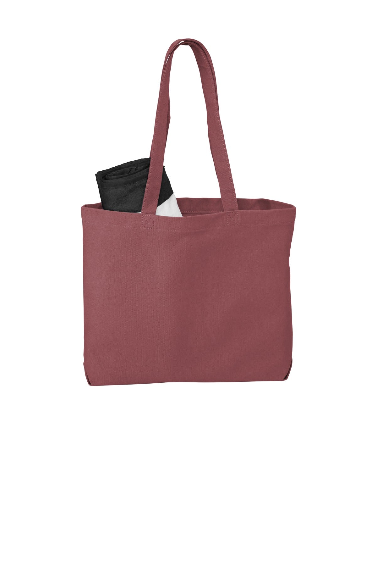 Front View of Pewter Port Authority Beach Wash Tote. BG421