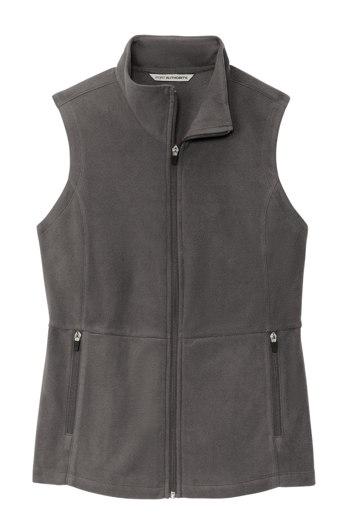 Front View of Pewter Port Authority Women's Accord Microfleece Vest L152