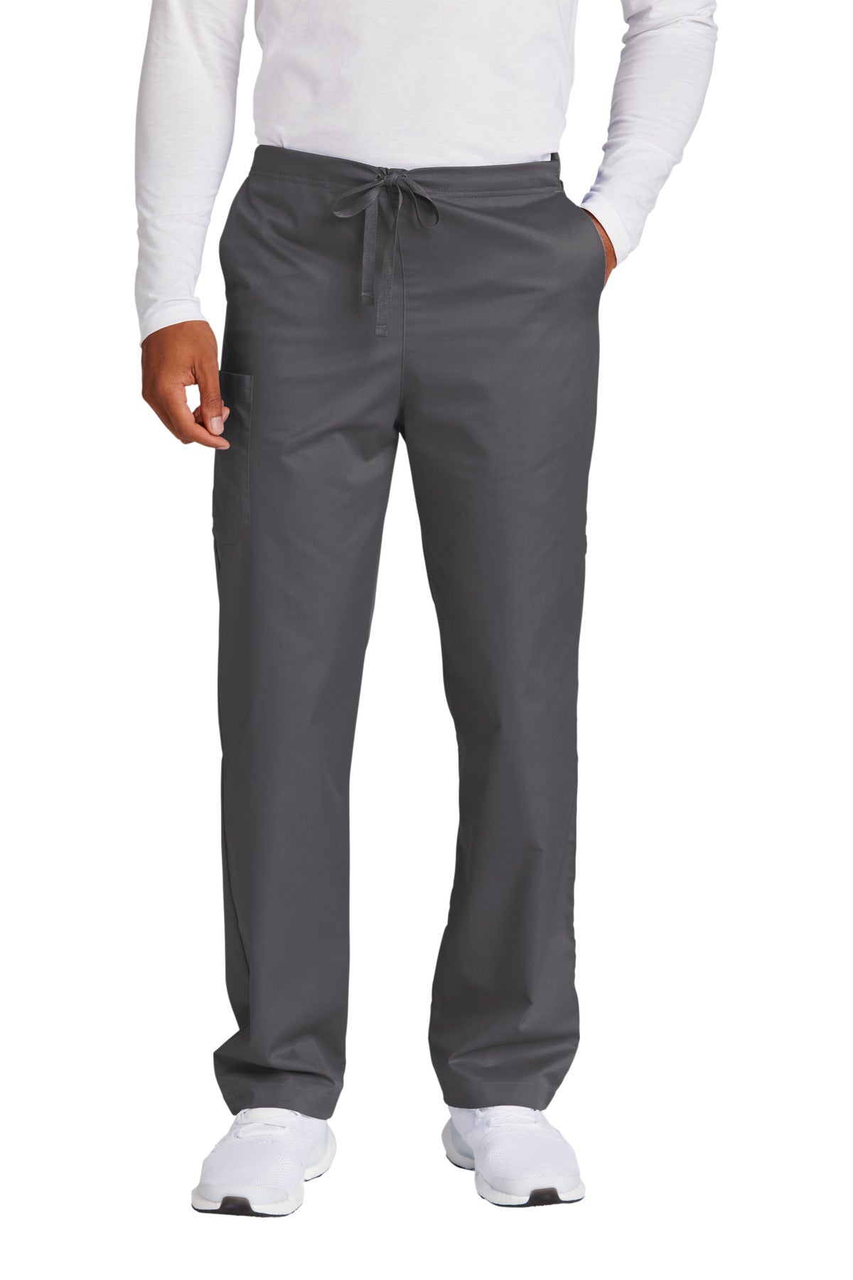 Front View of Pewter Wink Unisex WorkFlex Cargo Pant WW3150