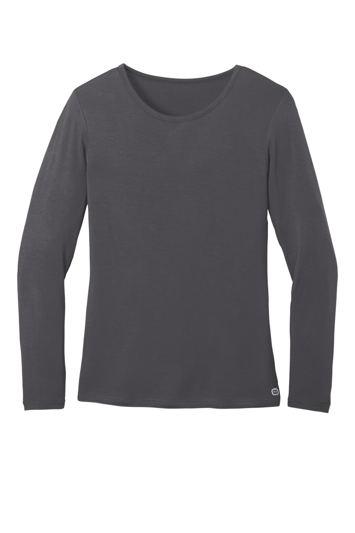 Front View of Pewter Wink Women's Long Sleeve Layer Tee WW4029
