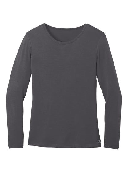 Front View of Pewter Wink Women's Long Sleeve Layer Tee WW4029