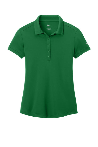 Front View of Pine Green Nike Women's Dri-FIT Players Modern Fit Polo. 811807