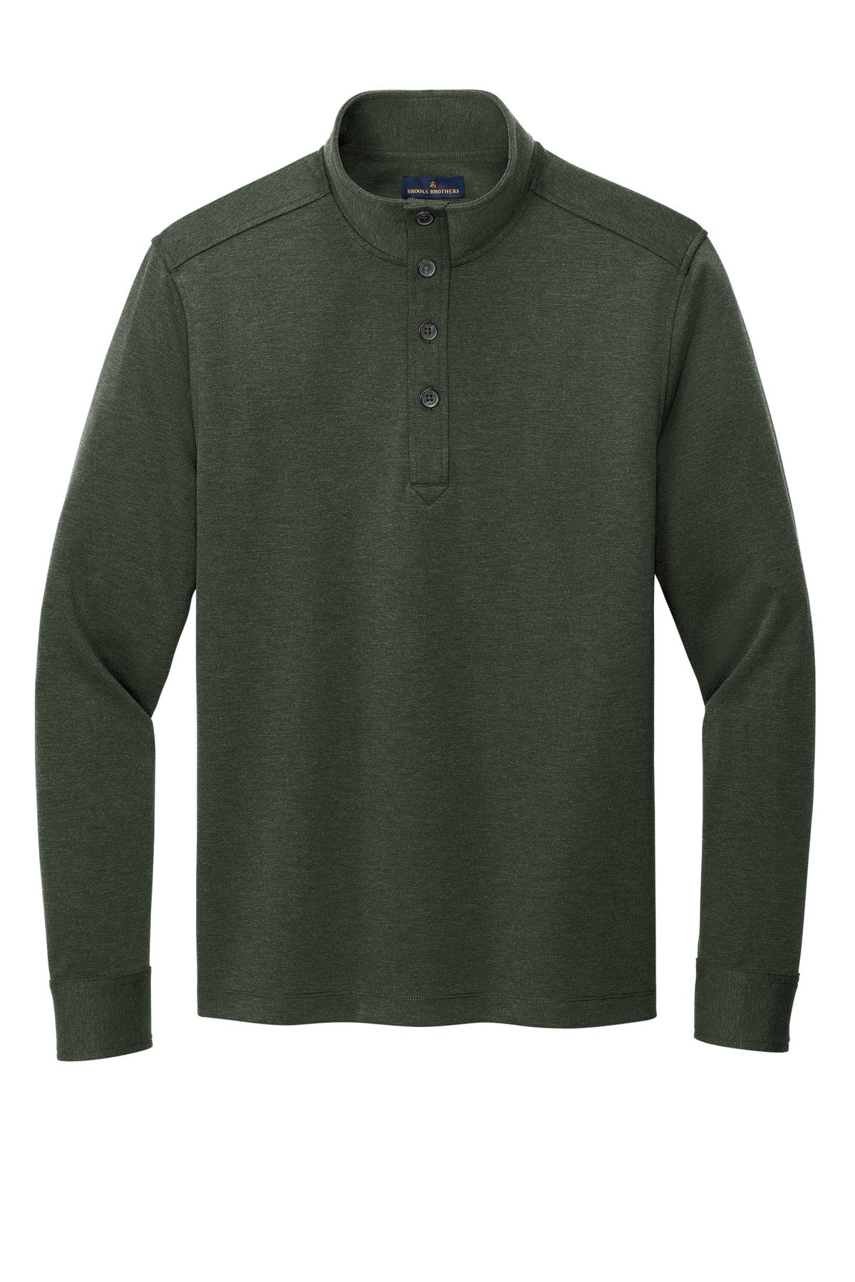 Front View of PineHthr Brooks Brothers Mid-Layer Stretch 1/2-Button BB18202