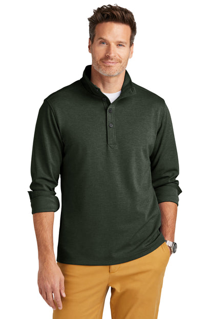 Front View of PineHthr Brooks Brothers Mid-Layer Stretch 1/2-Button BB18202